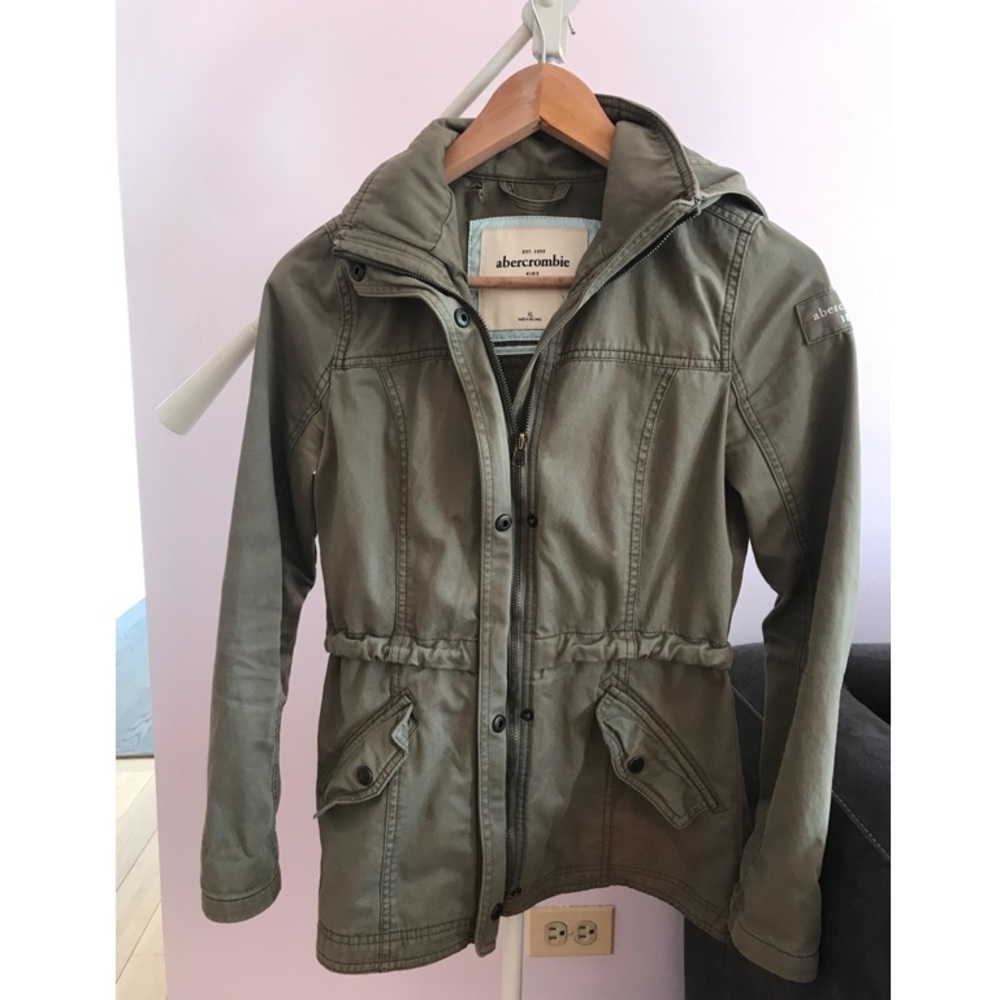 abercrombie army green fall jacket